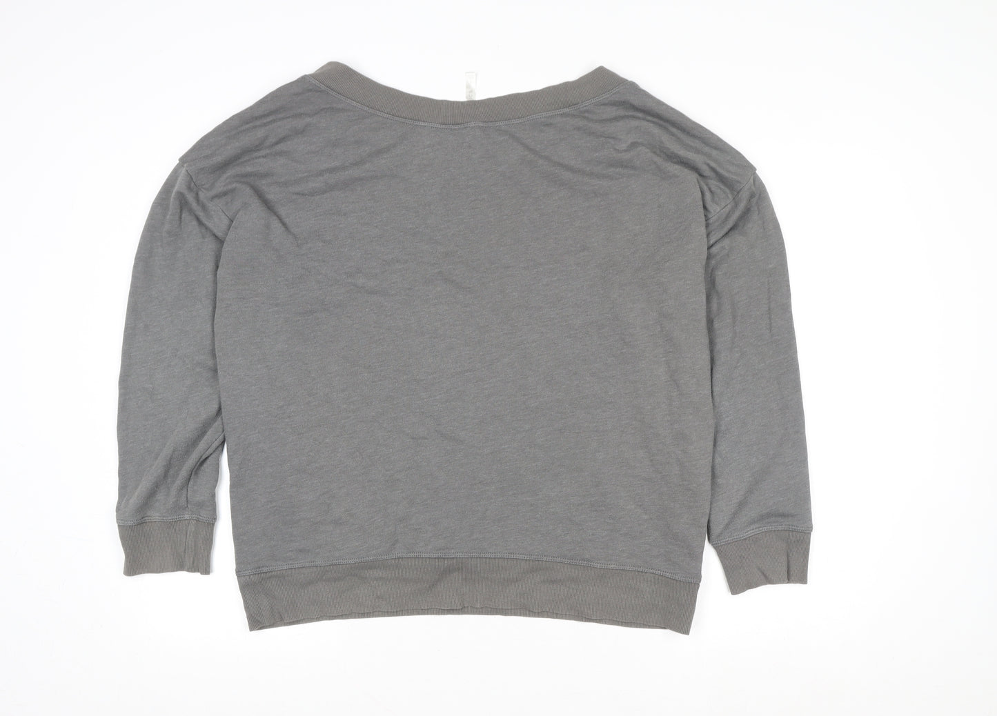 Fabletics Women Grey V-Neck Pullover Sweatshirt Size S
