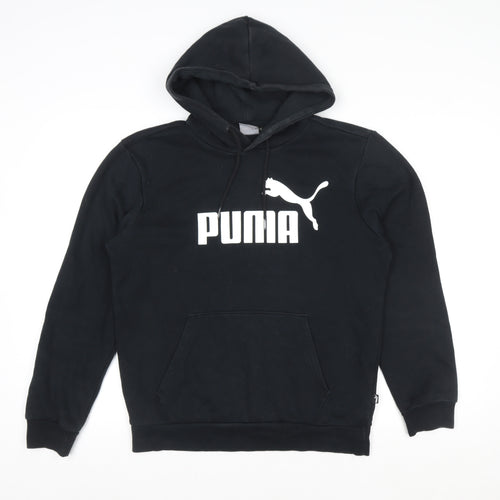 Puma Men’s Black Small Pullover Hoodie Fleece Lined Sportswear