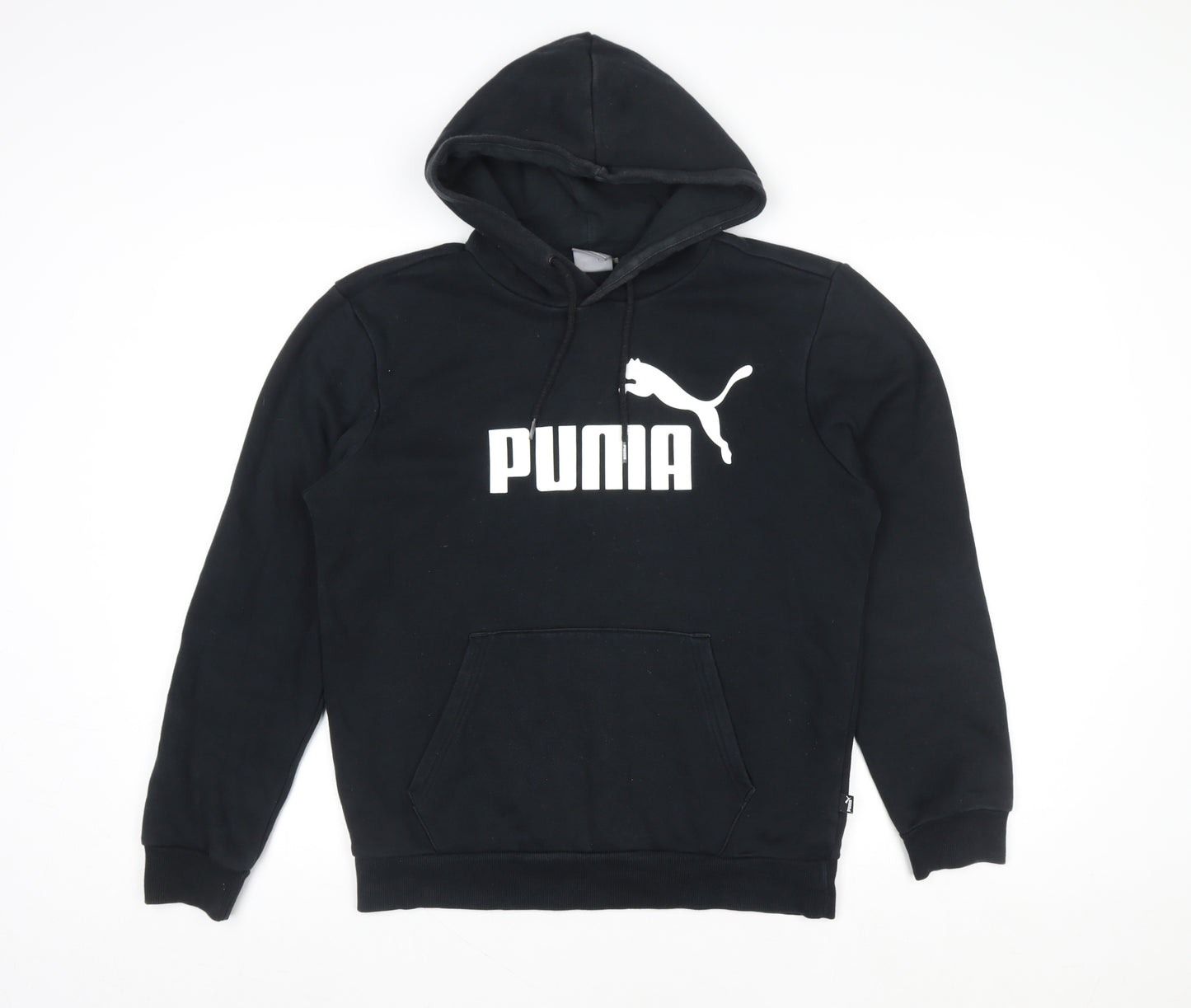 Puma Men’s Black Small Pullover Hoodie Fleece Lined Sportswear