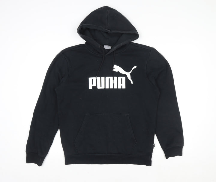 Puma Men’s Black Small Pullover Hoodie Fleece Lined Sportswear
