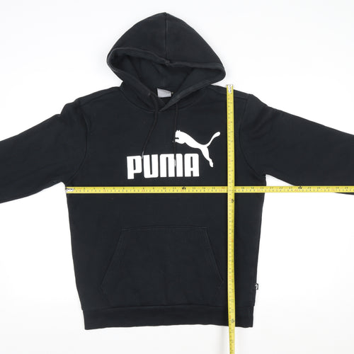 Puma Men’s Black Small Pullover Hoodie Fleece Lined Sportswear