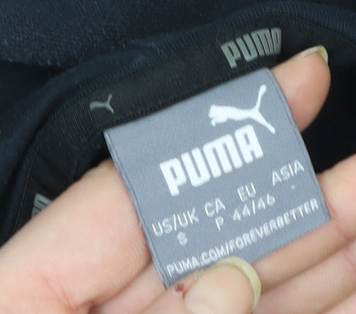 Puma Men’s Black Small Pullover Hoodie Fleece Lined Sportswear
