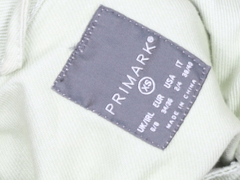 Primark Women's Green XS Basic Button Jacket with Pockets