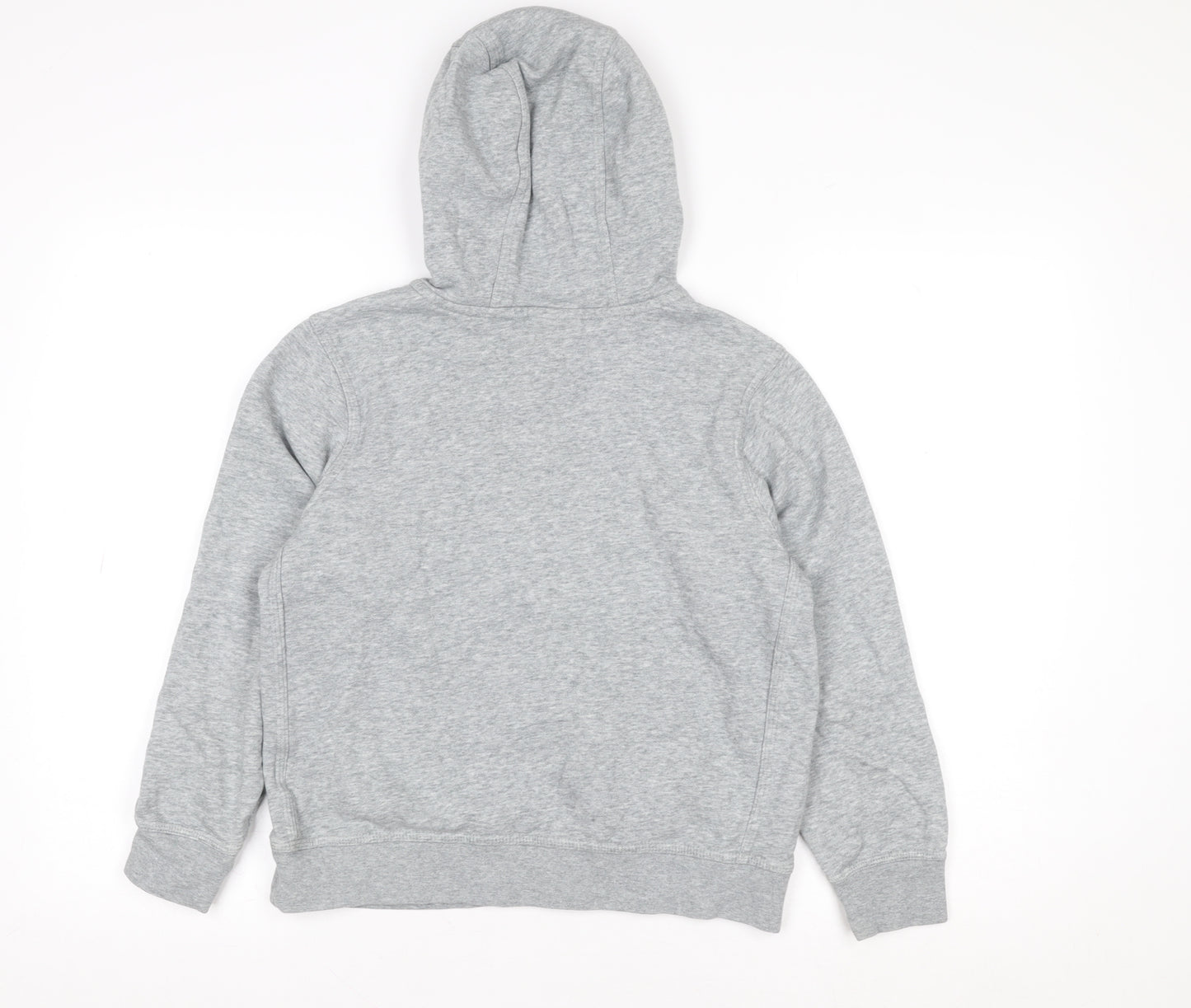 Nike Boys Grey Pullover Hoodie 10-12 Years Cotton Blend Logo Sweater