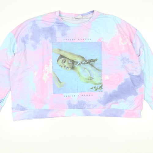 Primark Women’s Multicoloured Tie-Dye Ariana Grande Pullover Sweatshirt XL