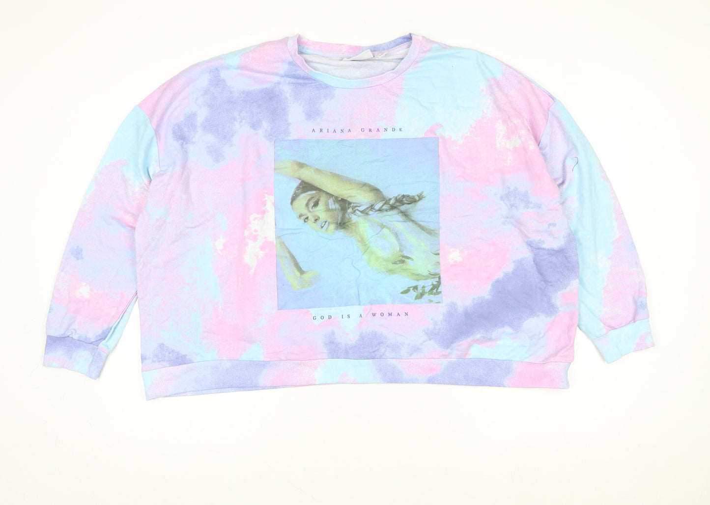 Primark Women’s Multicoloured Tie-Dye Ariana Grande Pullover Sweatshirt XL