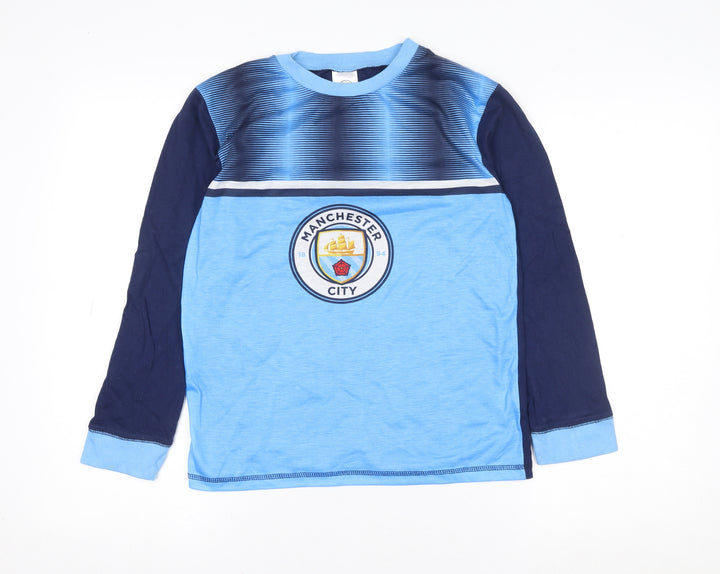 Character World Boys Blue Manchester City Long Sleeve T-Shirt 11-12 Years