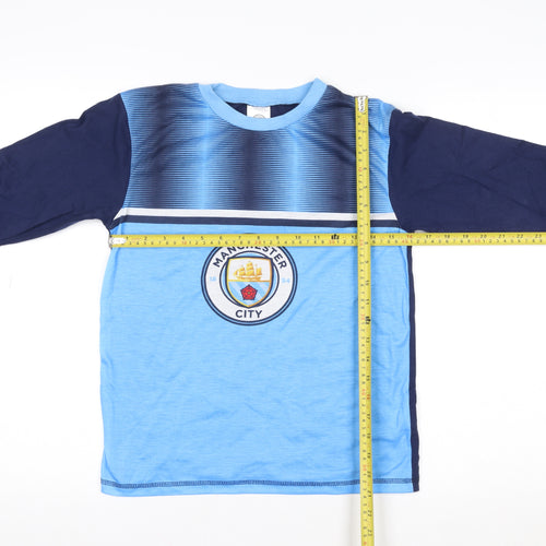 Character World Boys Blue Manchester City Long Sleeve T-Shirt 11-12 Years