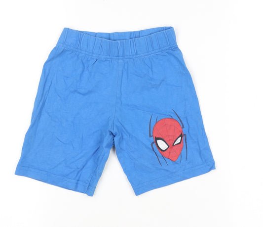 St. Bernard Boys Blue Spider-Man Jersey Shorts 5-6 Years Elastic Waist