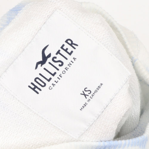 Hollister Womens XS Blue Marble Pullover Sweatshirt Cotton Blend