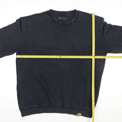 Label Lab Men's Black XL Crew Neck Cotton Pullover Sweatshirt