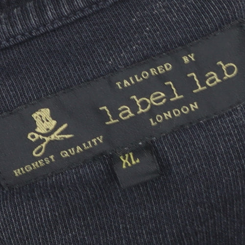 Label Lab Men's Black XL Crew Neck Cotton Pullover Sweatshirt