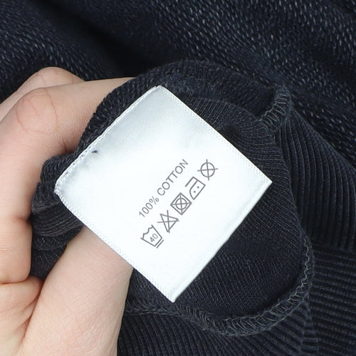 Label Lab Men's Black XL Crew Neck Cotton Pullover Sweatshirt