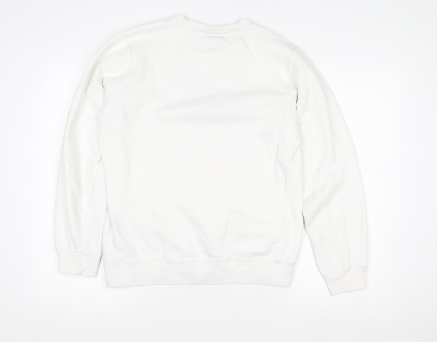 Nike Women's White Graphic Pullover Sweatshirt Medium 'Just Do It'