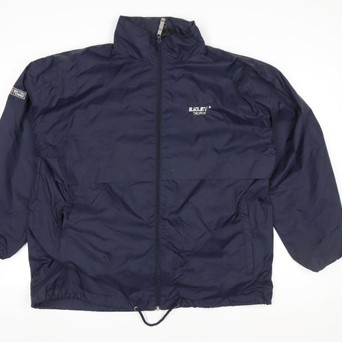B&C Collection Unisex Blue L Windbreaker Jacket Lightweight Full Zip