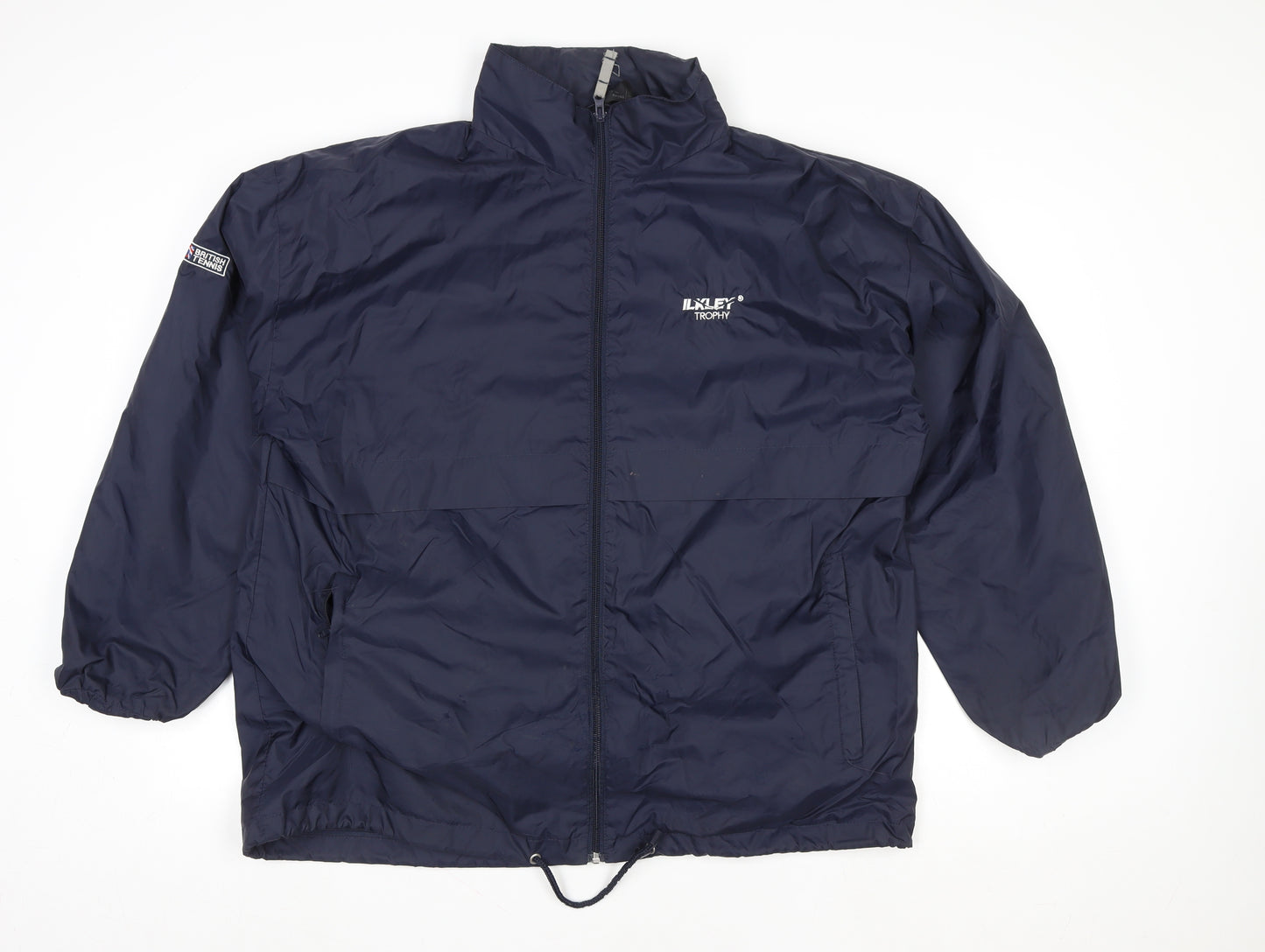 B&C Collection Unisex Blue L Windbreaker Jacket Lightweight Full Zip
