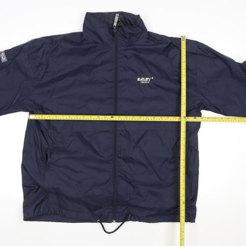 B&C Collection Unisex Blue L Windbreaker Jacket Lightweight Full Zip