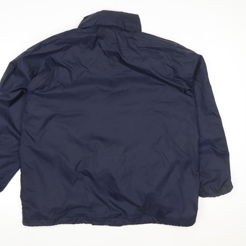 B&C Collection Unisex Blue L Windbreaker Jacket Lightweight Full Zip