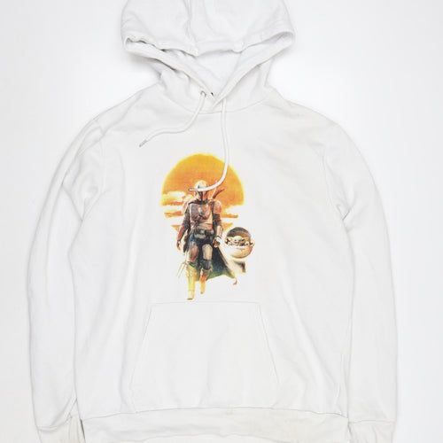 Star Wars Men’s White The Mandalorian 3XL Pullover Hoodie