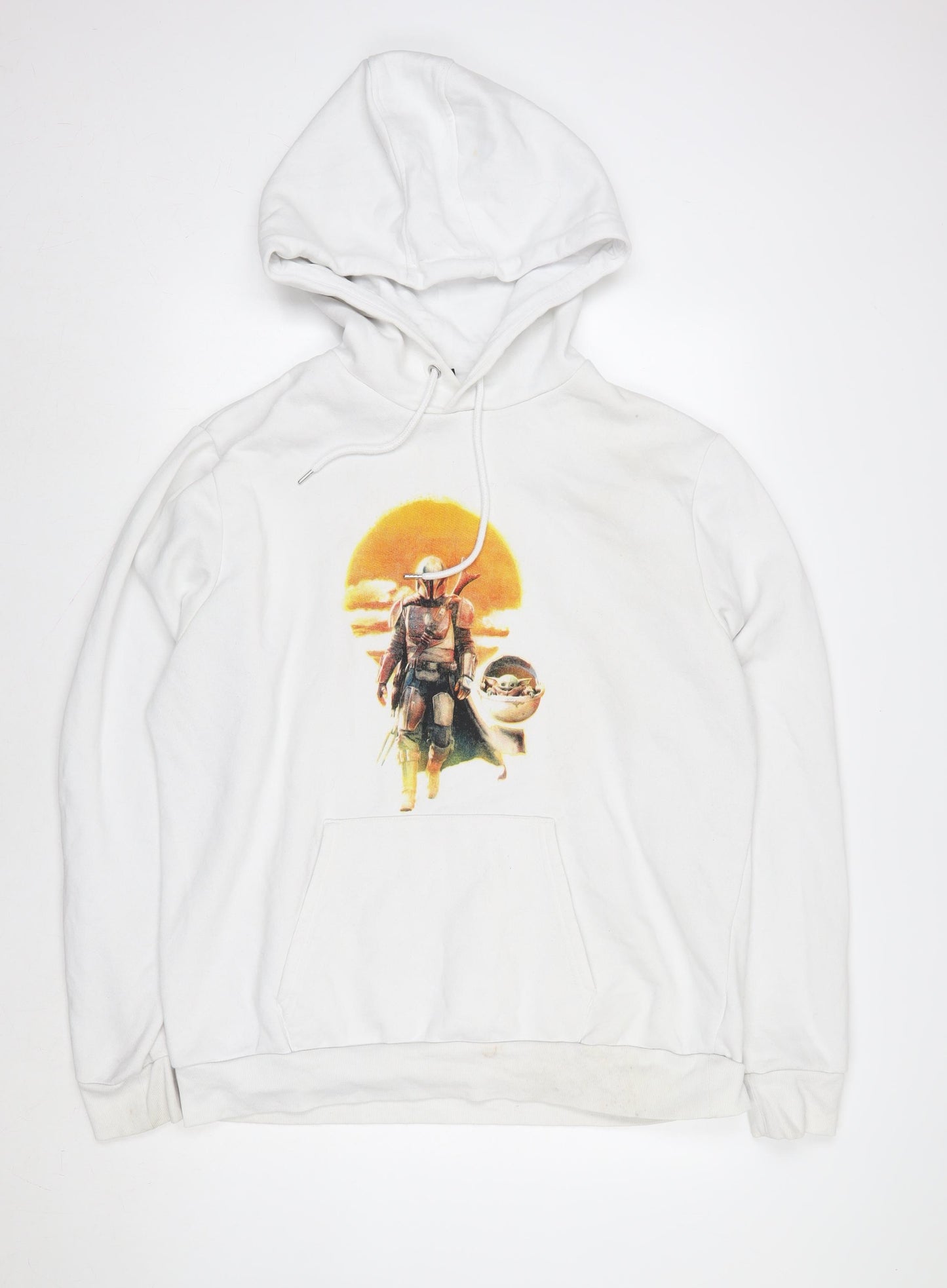 Star Wars Men’s White The Mandalorian 3XL Pullover Hoodie