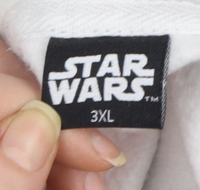 Star Wars Men’s White The Mandalorian 3XL Pullover Hoodie