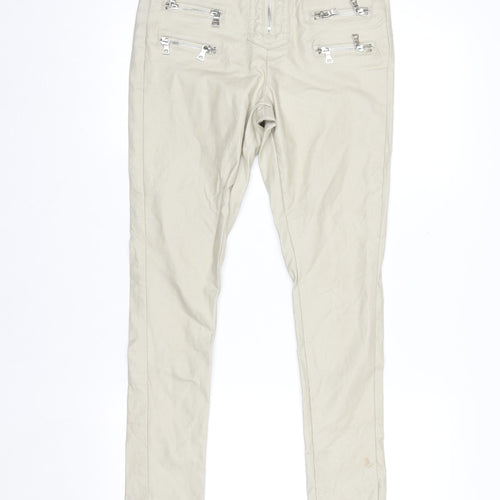 PrettyLittleThing Women’s Beige High Rise Skinny Jeans UK 10