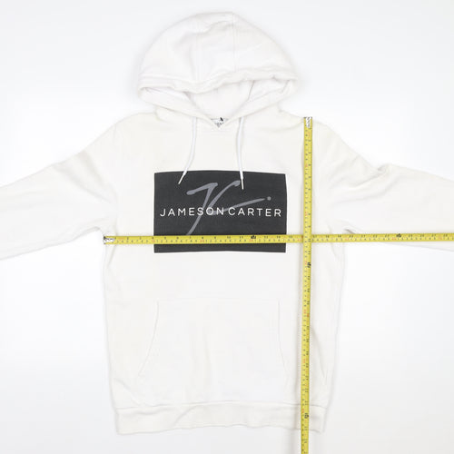 Jameson Carter Women's White Pullover Hoodie Size M Logo Print