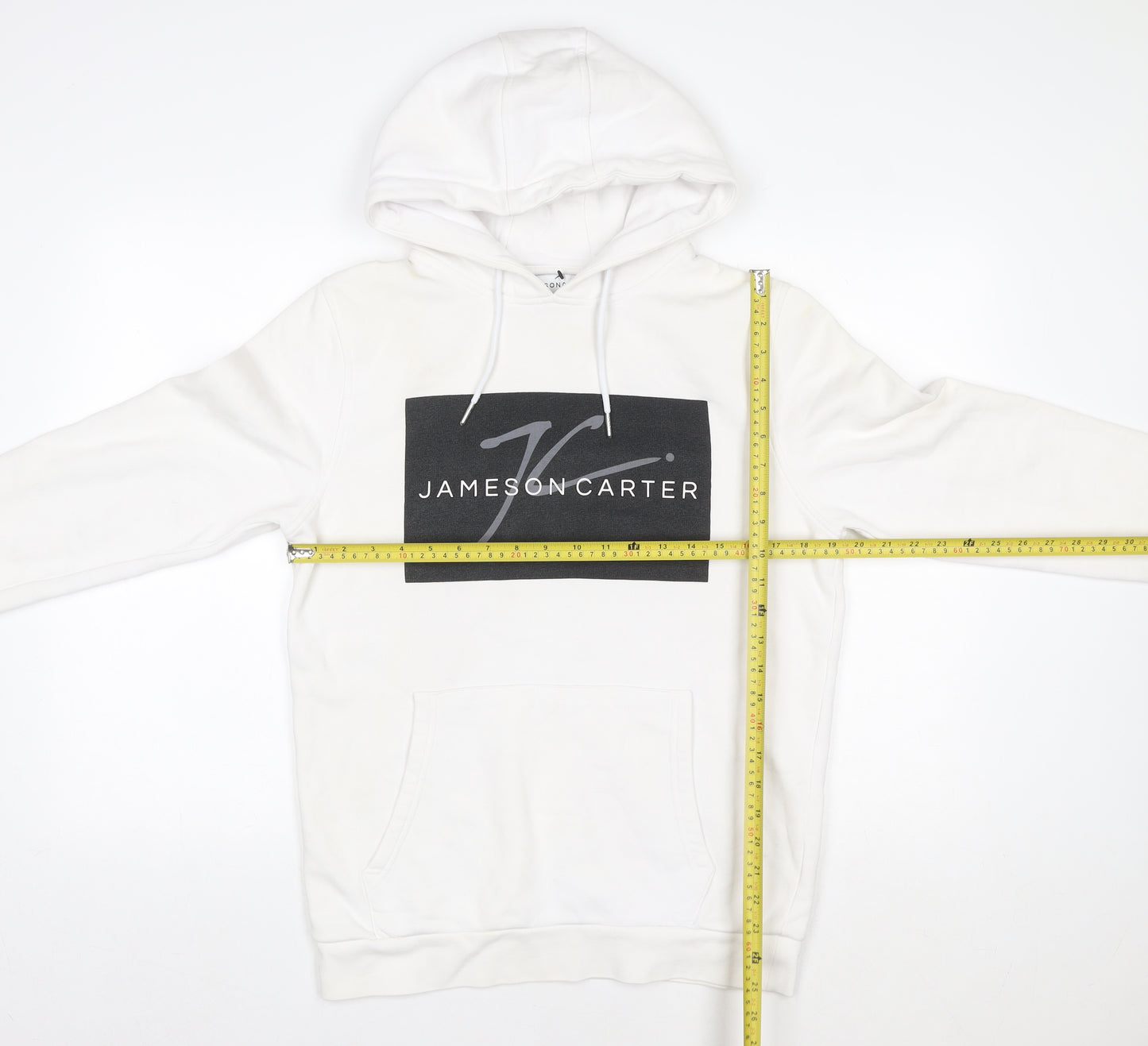 Jameson Carter Women's White Pullover Hoodie Size M Logo Print