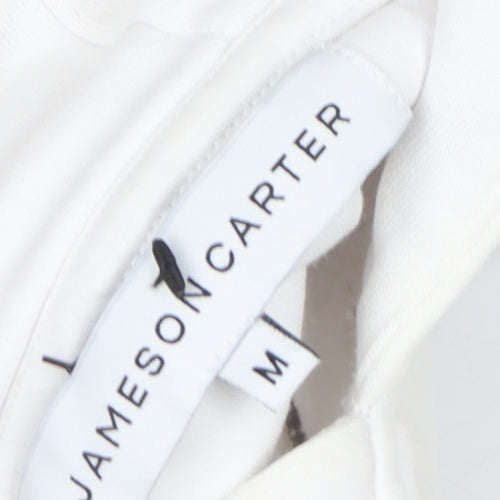 Jameson Carter Women's White Pullover Hoodie Size M Logo Print