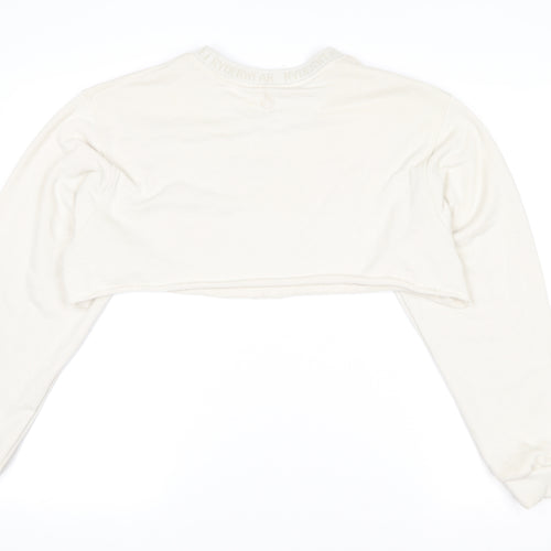Ryderwear Women's Beige Cropped Pullover Sweatshirt Size S