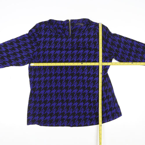 Marks and Spencer Women’s Blue Houndstooth Tunic Blouse Size 20