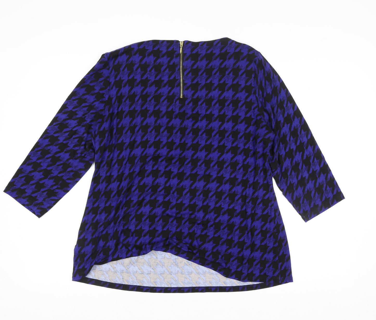 Marks and Spencer Women’s Blue Houndstooth Tunic Blouse Size 20