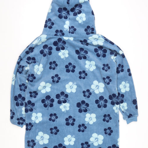 Disney Classics Women's Blue Fleece Hooded Stitch Robe One Size