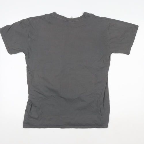 Doctor Who Women’s Grey L Graphic T-Shirt Comic Retro Short Sleeve