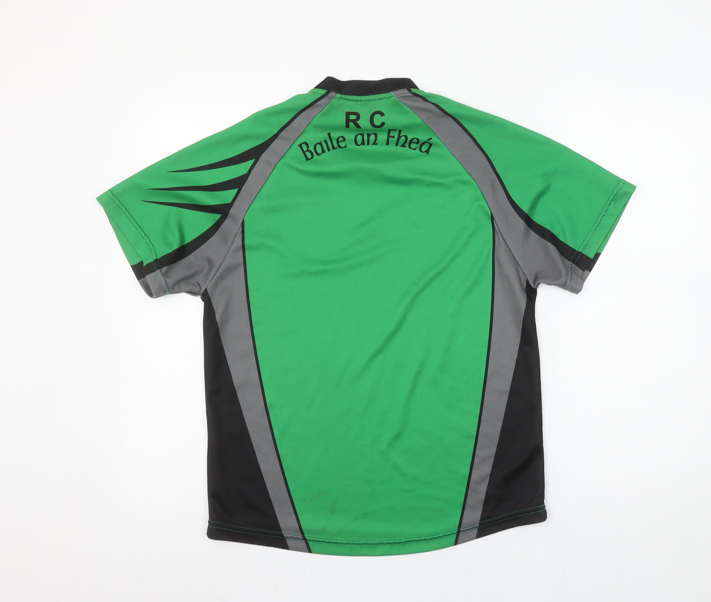 O'Neills Women's Green Sports Jersey T-Shirt Size 10 Raglan Crew Neck