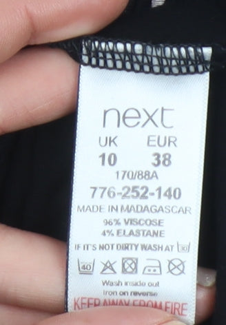 Next Women’s Black Polka Dot Long Sleeve Viscose Tunic Blouse UK 10