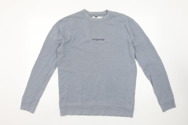 Topman Men's Grey XS Cotton Blend Pullover Sweatshirt
