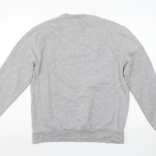 Woop Women’s Grey Lion Print Crew Neck Pullover Sweatshirt Size M