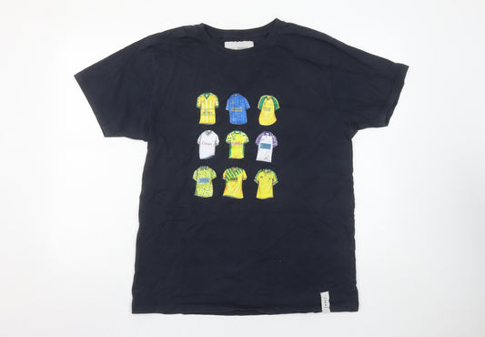 Art of Football Men’s Black L Graphic Sports Cotton T-Shirt