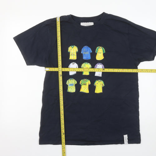 Art of Football Men’s Black L Graphic Sports Cotton T-Shirt