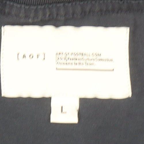 Art of Football Men’s Black L Graphic Sports Cotton T-Shirt