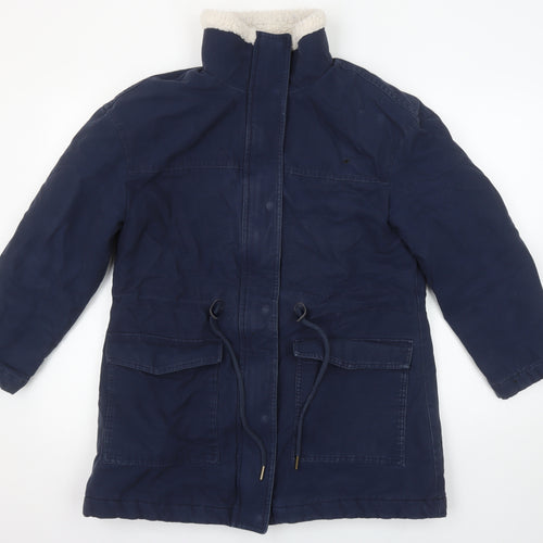 Marks and Spencer Per Una Women’s Blue Hooded Parka Coat Size 10