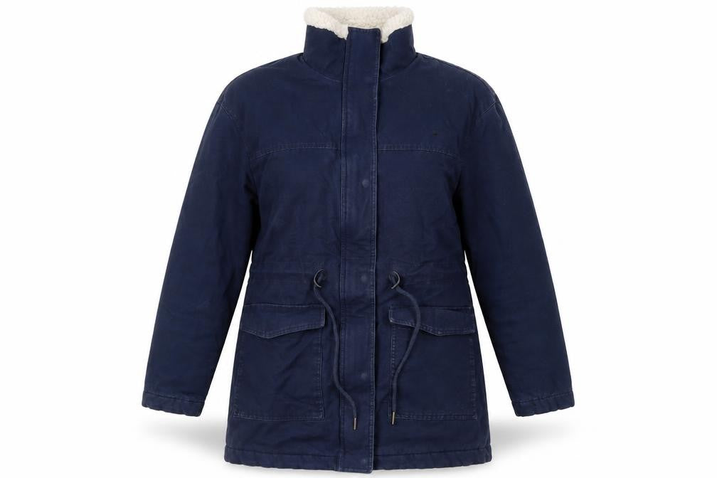 Marks and Spencer Per Una Women’s Blue Hooded Parka Coat Size 10
