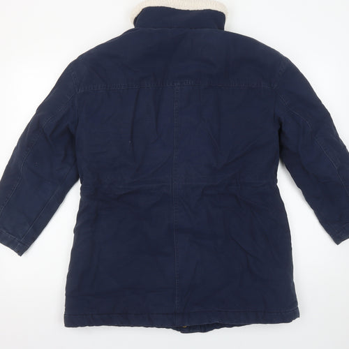 Marks and Spencer Per Una Women’s Blue Hooded Parka Coat Size 10