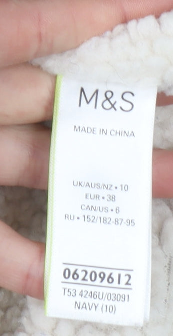Marks and Spencer Per Una Women’s Blue Hooded Parka Coat Size 10