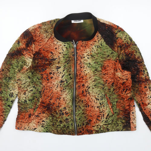 Gerard Women Multicoloured Size 22 Long Sleeve Zip Blouse