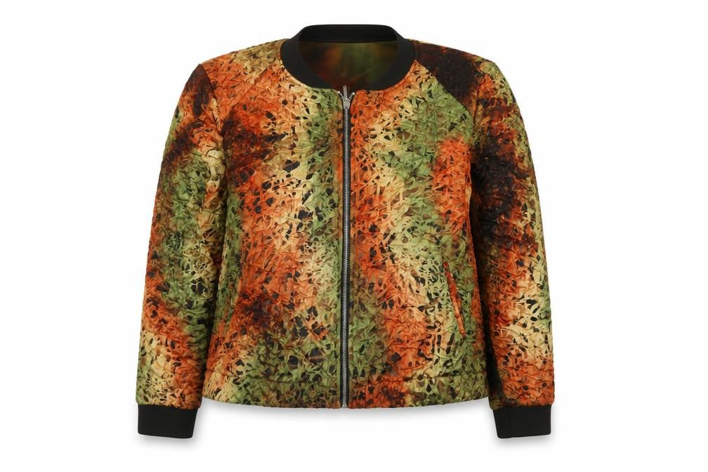 Front view of Gerard Women Multicoloured, size 22, Long Sleeve Zip Blouse