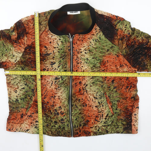Gerard Women Multicoloured Size 22 Long Sleeve Zip Blouse