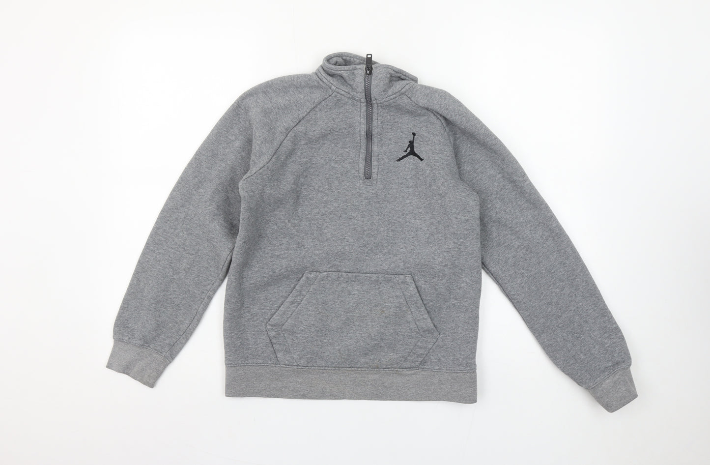 Jordan Boys Grey 12-13 Years 1/2 Zip Fleece Sweatshirt