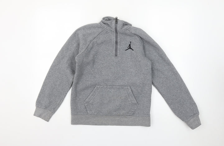 Jordan Boys Grey 12-13 Years 1/2 Zip Fleece Sweatshirt